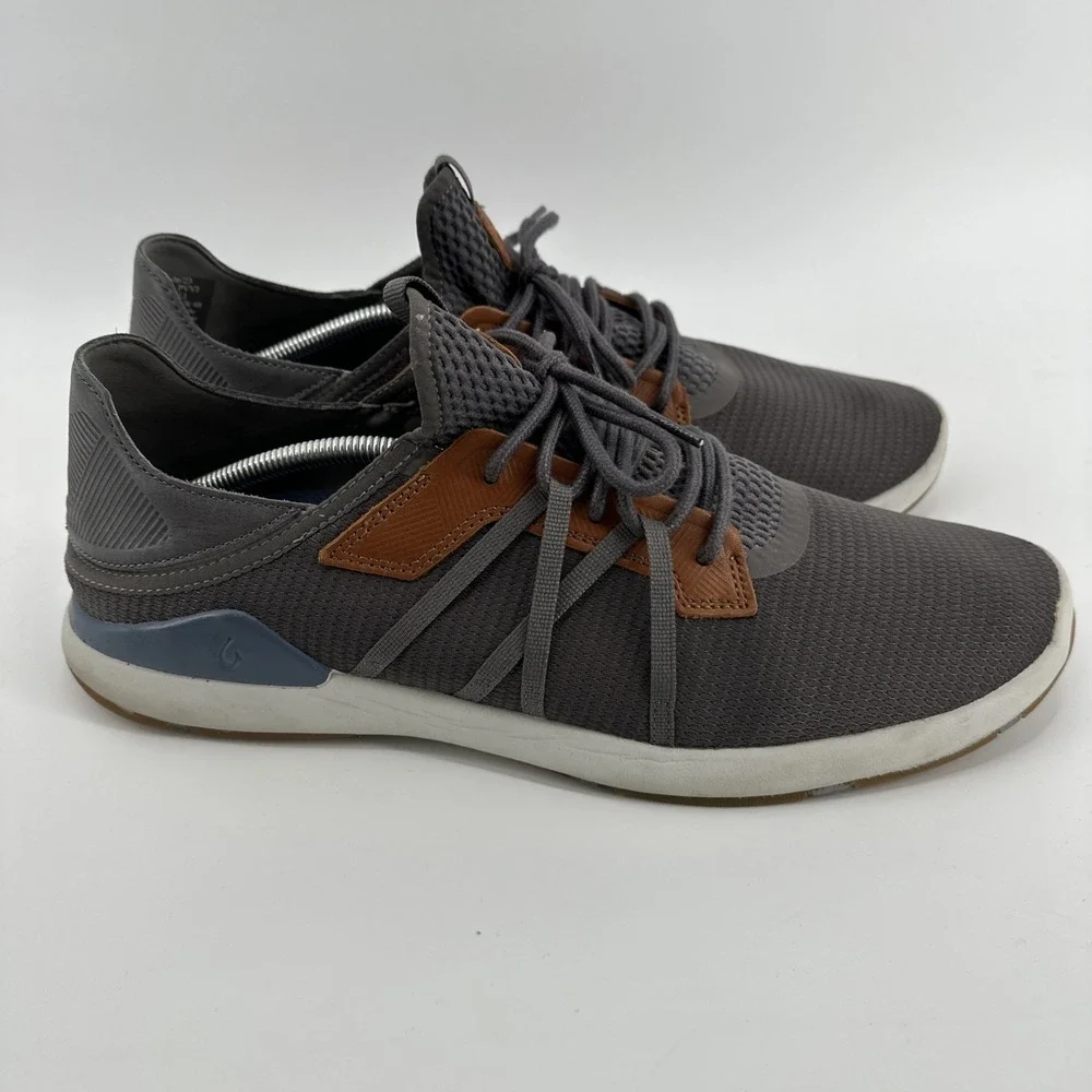 Men's Olukai Mio Li Sneaker Shoes Gray Size 15